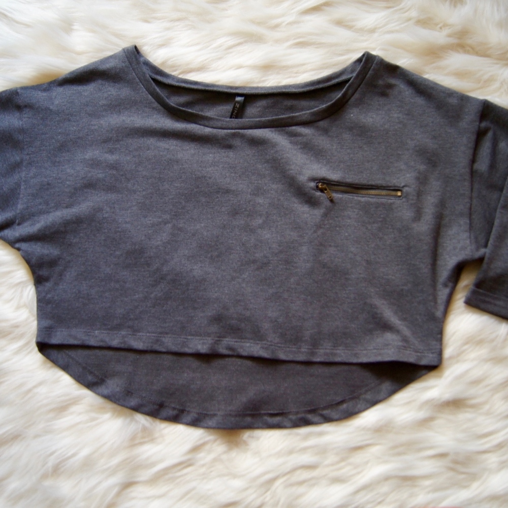 Women's Zinga 3/4 Sleeve Gray Shirt Size Small